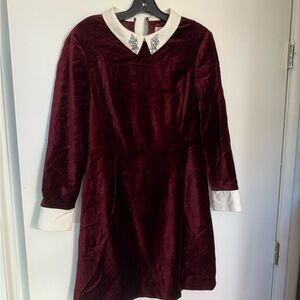 Ted Baker London Burgundy Long Sleeve Dress